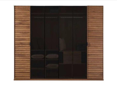 Wardrobe sliding doors glass doors bedroom furniture mirror brown